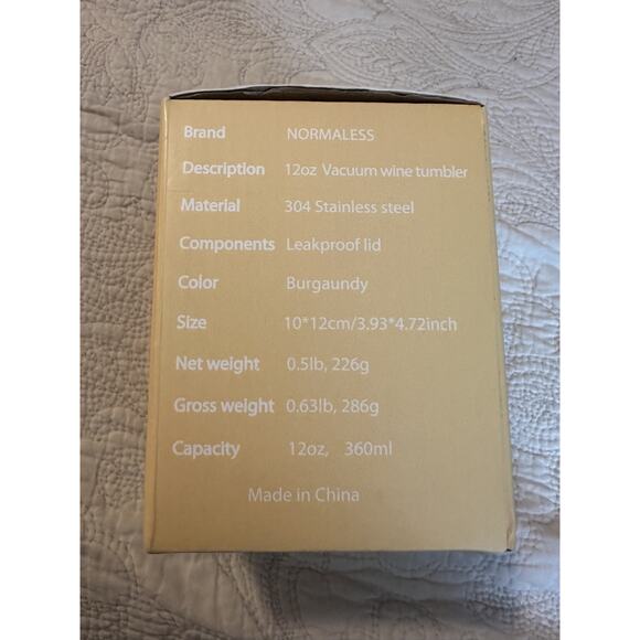 12oz Wine Cup Tumbler, Stainless Steel Vacuum Insulated, with Lid and Handle NEW - Picture 4 of 4